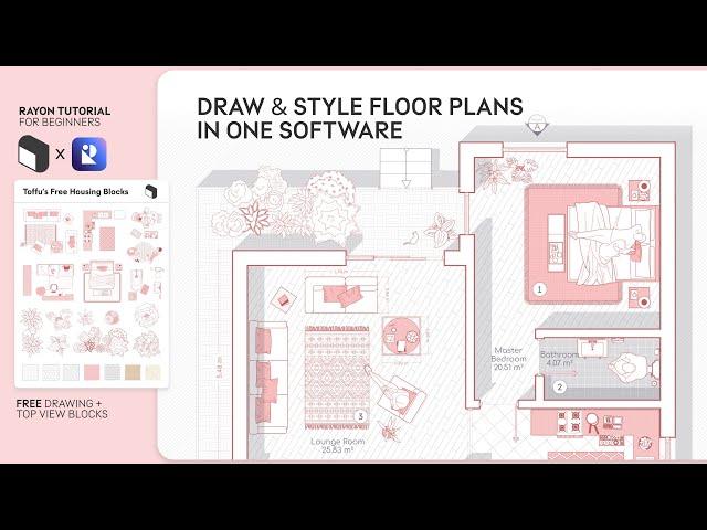 Make This Floor Plan Under 10 Minutes in Rayon! | FREE Housing Blocks | Plan Drawing Tutorial