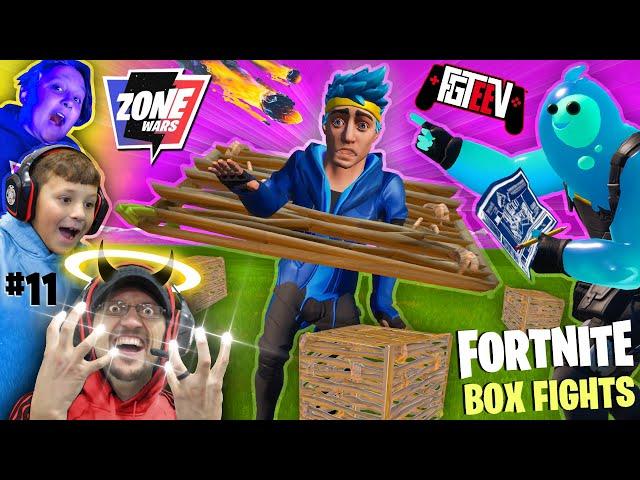 FORTNITE BOX FIGHTS & ZONE WARS w/ FGTeeV Boys Battle (Chase & Duddz vs MIKE)