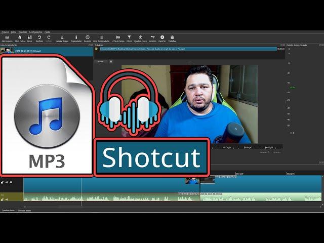 Shotcut - Como Extrair a Faixa de Áudio do Vídeo no Formato mp3 para o PC