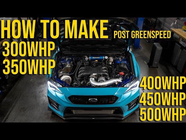 How to Make "X" Horsepower in a Subaru WRX STI (Post Green Speed)