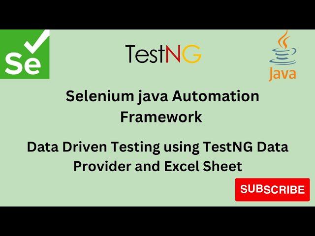 Part 11 || Data Driven Testing Using Excel File || Selenium automation framework