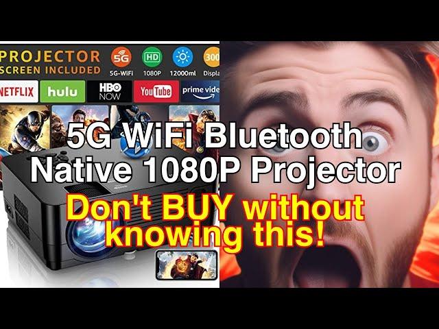 5g wifi bluetooth native 1080p projector review: roconia 12000lm full hd movie projector with projec