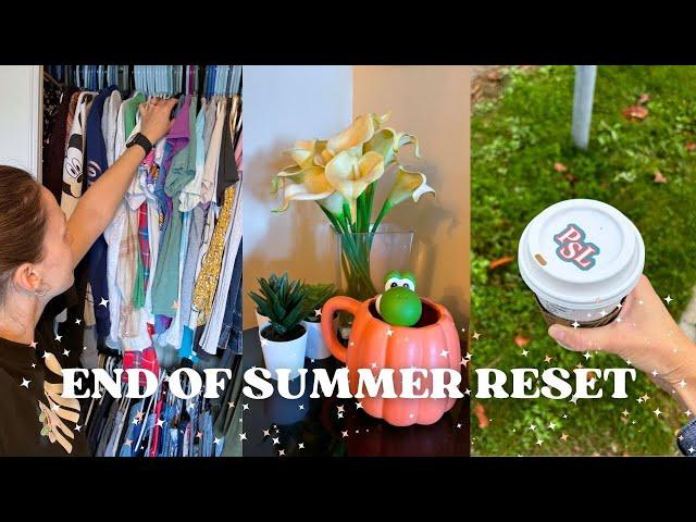 End of Summer RESET | closet cleanout, October goals, & first PSL of the season