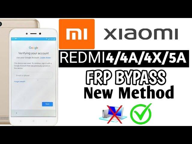 Mi REDMI 4/4A/4X/5A FRP BYPASS Android 12 | Mi 4/4A/4X/5A Google Account Remove (2024) ||