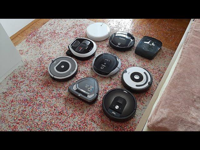 RoboVac Party#3: Roomba, Samsung, Xiaomi, Electrolux, Vileda | TONS of confetti mess!! Vol.2    