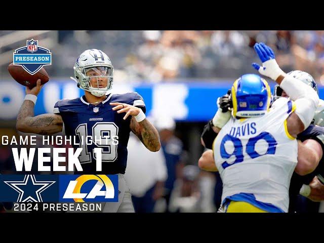 Dallas Cowboys vs. Los Angeles Rams | 2024 Preseason Week 1 Game Highlights