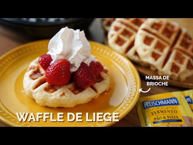 WAFFLE DE LIEGE - Receita do clássico preparo belga feito com massa de brioche