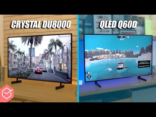 CRYSTAL DU8000 vs QLED Q60D // qual é a melhor TV 4K BARATA da SAMSUNG?!