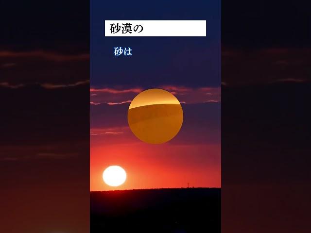 砂漠の砂は昼間とても熱く、夜は急激に冷えるのはなぜだと思いますか？#科学 #トリビア #日常 #砂漠 #温度差 #熱伝導