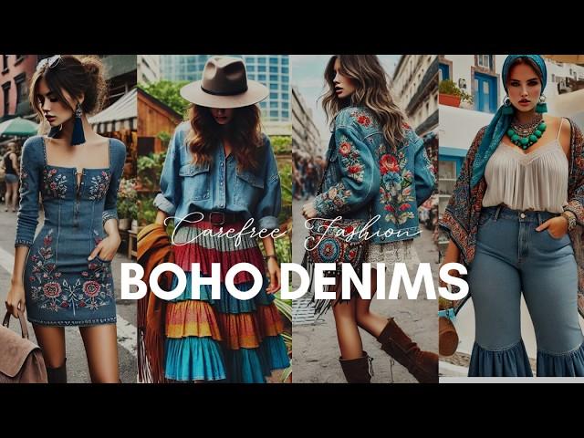 Boho-Style Denim Fashion Outfits | Fashion Trends 2025