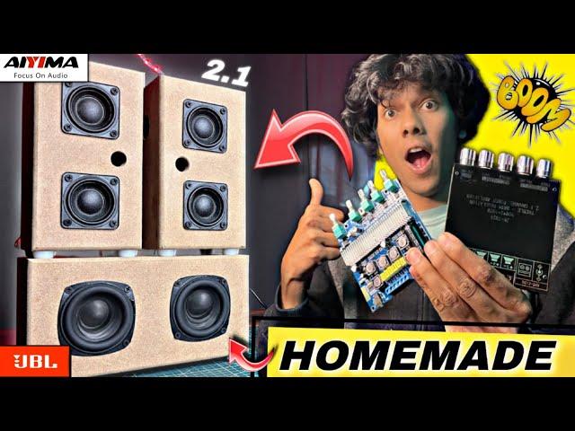 How to make a powerful 2.1 music system with 200 watt class d amp, JBL subwoofer & AIYIMA speakers