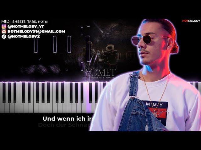 Udo Lindenberg x Apache 207 – Komet piano karaoke instrumental cover