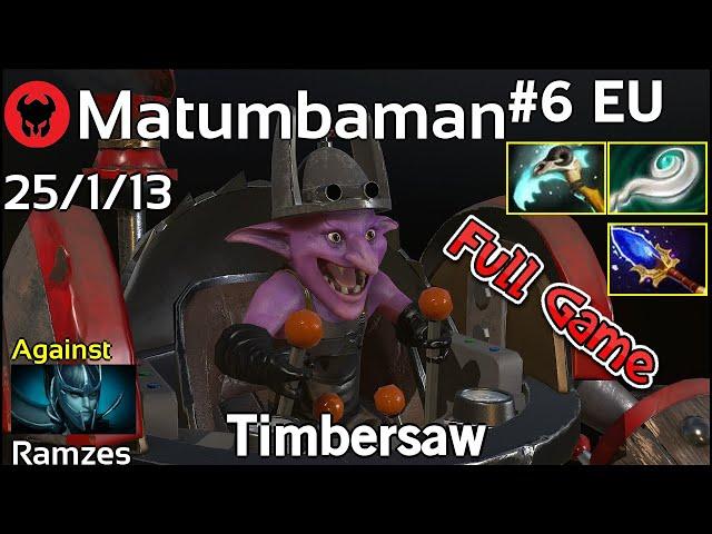 Matumbaman plays Timbersaw!!! Dota 2 Full Game