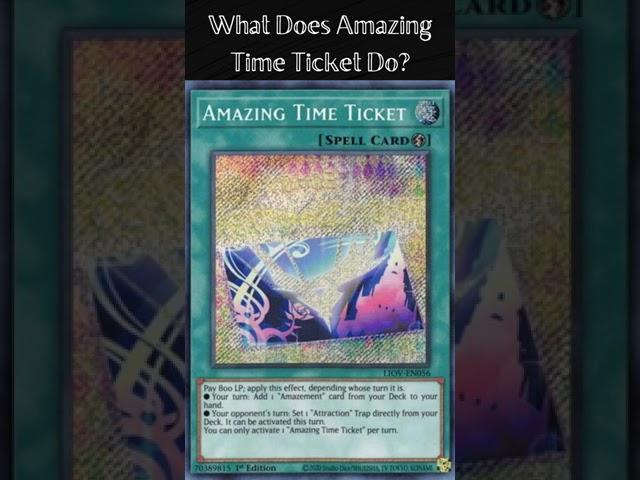 What Does Amazing Time Ticket Do? (Yugioh Cards Explained for Easy Deck Building)