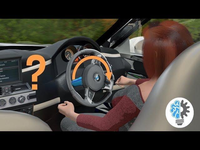 ¿Cómo regresa automáticamente el volante a su centro?