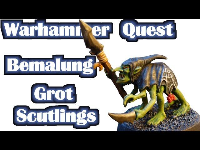 Warhammer Quest Silver Tower Bemalung Grot Scutling Miniaturen für Anfänger und Fortgeschrittene