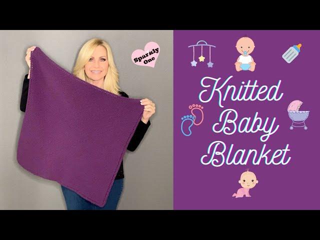 Knitted Garter Stitch Baby Blanket | Beginner Friendly