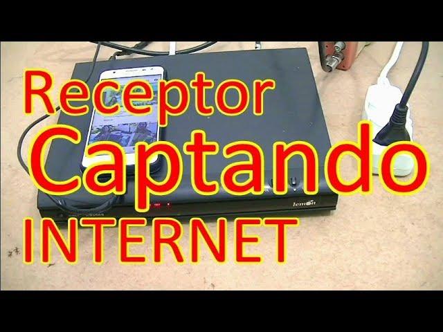 Receptor de parabólica captando internet