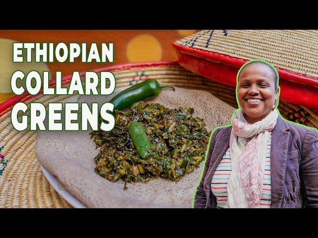 Ethiopian VEGAN COLLARD GREENS | Tsion Cafe | Harlem, NYC