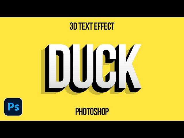 Create 3D Text in Adobe Photoshop | Tutorial