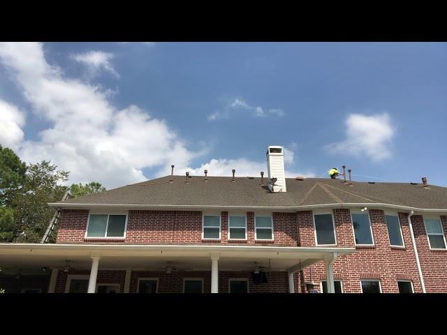 Roof Washing Time Lapse -- Houston, Texas