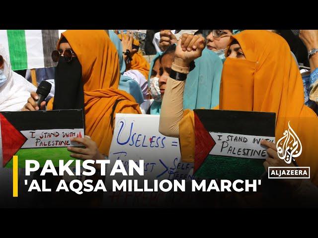 Tehreek-e-Labbaik Pakistan party holds 'Al Aqsa million march' to show support of Palestine