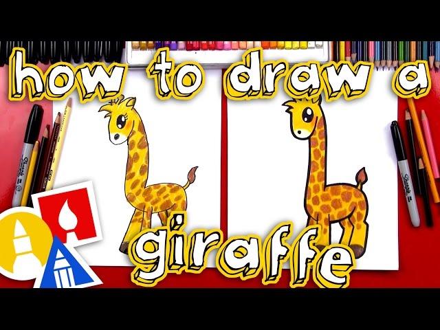 How To Draw A Cartoon Giraffe