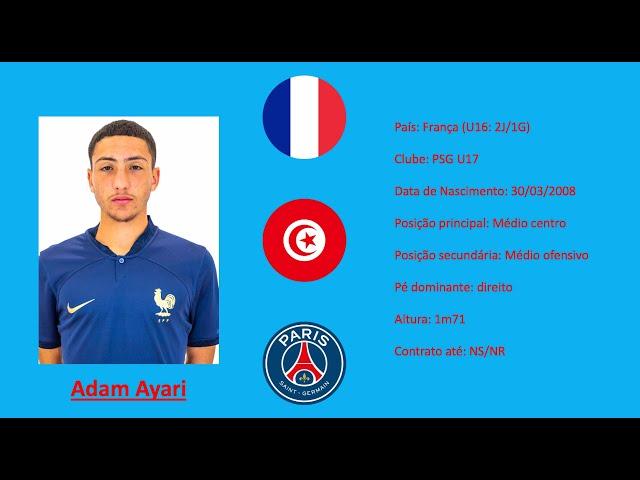 Adam Ayari | 2008 (PSG | France) footage vs Japan U15