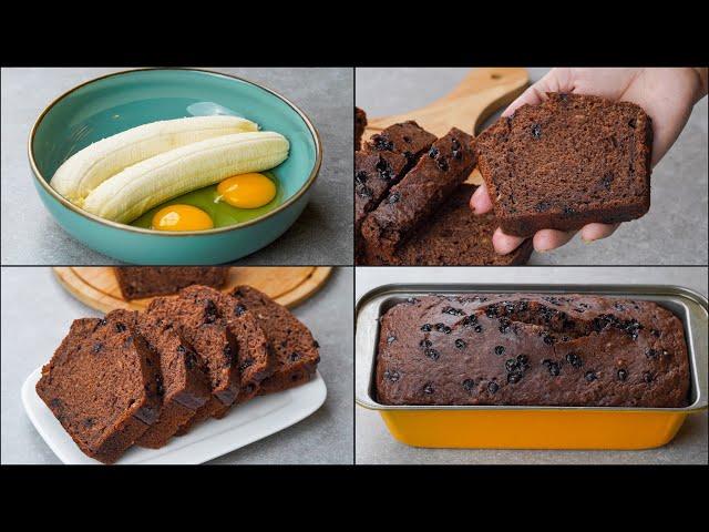 Chocolate Banana Teatime Cake | Soft Moist Banana Cake Recipe | Without Oven | Banana Bread Recipe