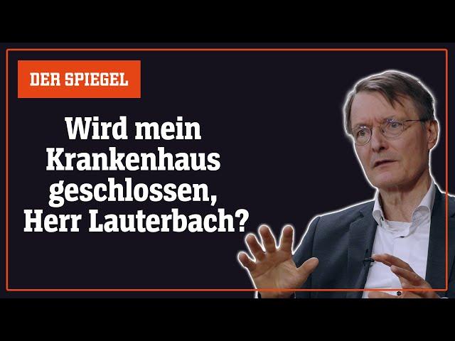 Frustrierte Patienten, insolvente Kliniken: Karl Lauterbach im Spitzengespräch | DER SPIEGEL