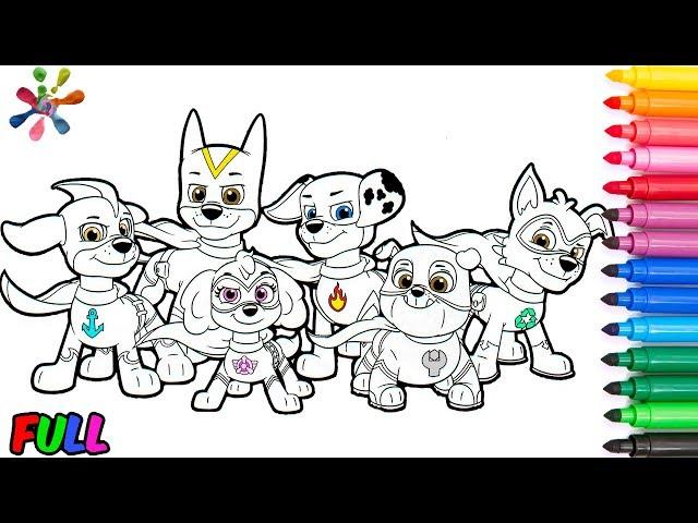 PAW Patrol. Coloring for kids.All series in a row.Super pups //Раскраски для детей Щенячий патруль