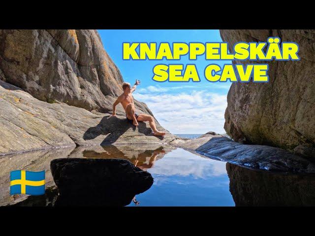 Exploring Beautiful Sea Cave in SWEDEN
