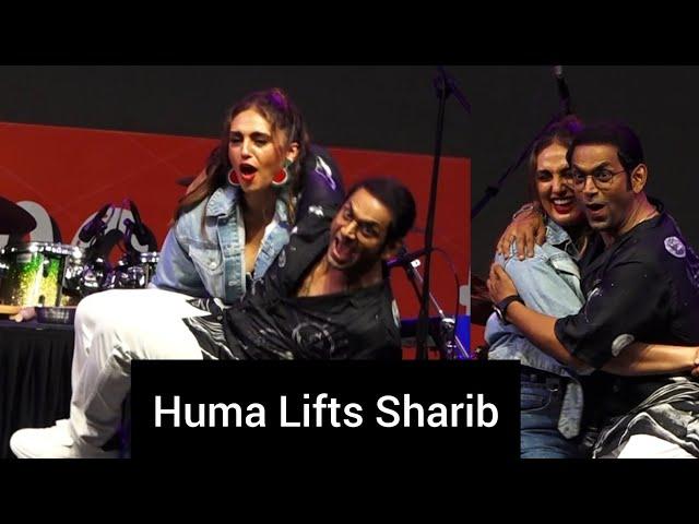 OMG Huma Qureshi lifts Sharib Hashmi in public at Tarla Trailer Launch