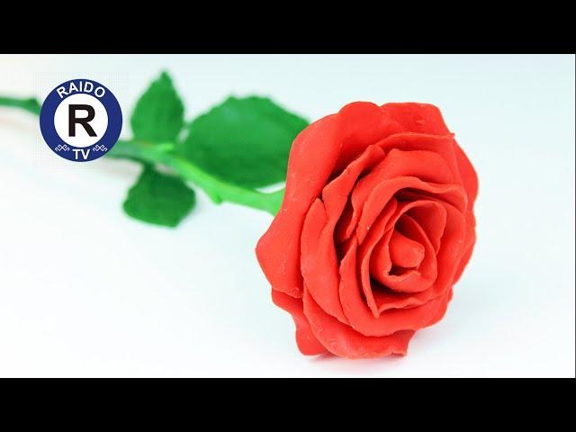 MODELING CLAY ROSE. HOW TO SCULPT A ROSE FROM MODELING CLAY? FLOWER. #RAIDOTV