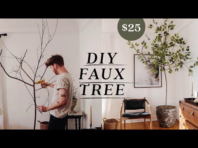 DIYing The REALEST Faux Tree for $25 (9' Tall)  Affordable + Easy to Recreate!