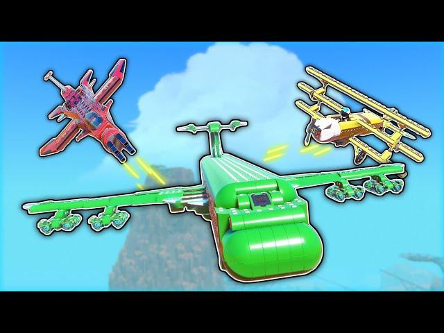 Who Can Survive The CARGO PLANE TAKEDOWN Challenge The LONGEST?! (Trailmakers Multiplayer Gameplay)