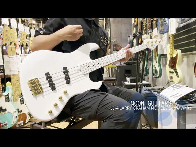 Moon Guitars  |  JJ-4 LARRY GRAHAM MODEL  (Snow White)