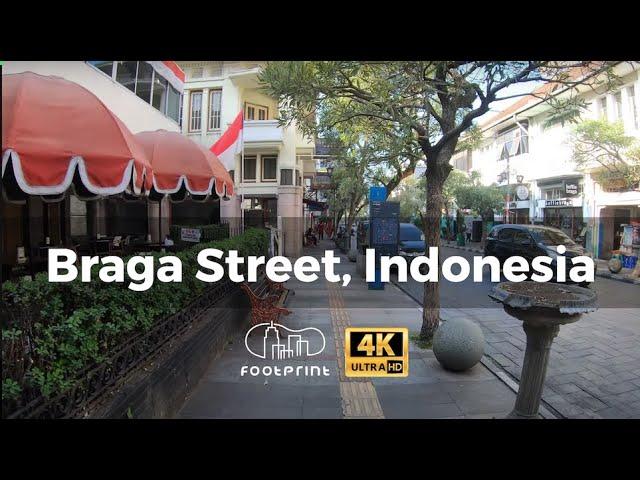 [4K 2020] Braga Street, Bandung, Indonesia: 4K 60 FPS Walking Tour, City-break Travel Log