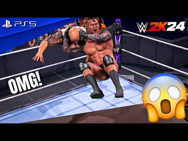 WWE 2K24 - Randy Orton vs. The Rock - No Holds Barred Match at WrestleMania 30 | PS5™ [4K60]