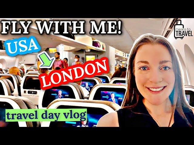 FOLLOW ME TO LONDON! ◆ CHICAGO TO LONDON TRAVEL DAY VLOG ◆ FLYING AA COACH + RIDING THE L & THE TUBE