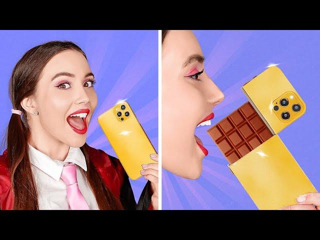 SNEAK CANDY INTO MAGIC SCHOOL || Weird Ways to Sneak Food! Secret Snacks and Candies by 123 GO! FOOD