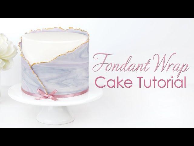 Ripped Marbled Fondant Wrap Cake Decorating Tutorial