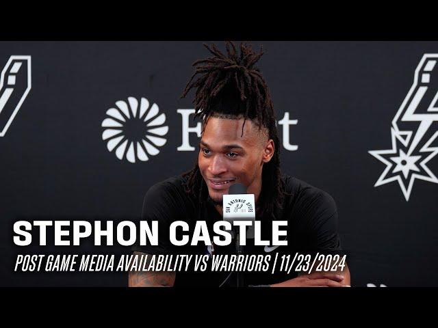 Stephon Castle's Postgame vs Golden State Warriors | 11.23.2024