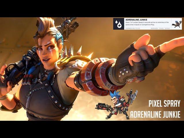 Overwatch 2 - Junkerqueen Pixel Spray Achievement: Adrenaline Junkie