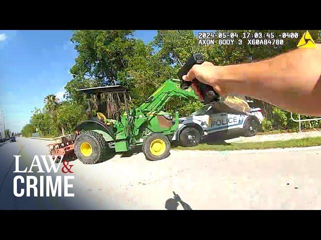 Bodycam: Man Tried Murdering Cop and College Students with Stolen Tractor, Police Say