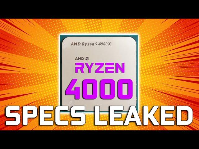 Zen 3 Ryzen 4000 Desktop Leaks - Specs, Performance, & Launch Date