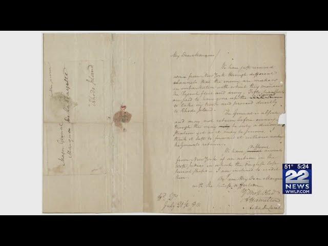 Stolen Hamilton letter from 1780 returns to Massachusetts