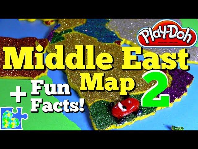Middle East Map || Mideast FUN FACTS || Play-Doh Puzzle || Learn The Countries