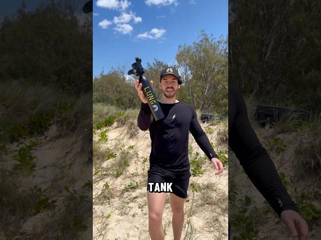 Breathe underwater with this gadget  #fyp #scuba #diving #scubadiving #snorkeling #beach #lungtank