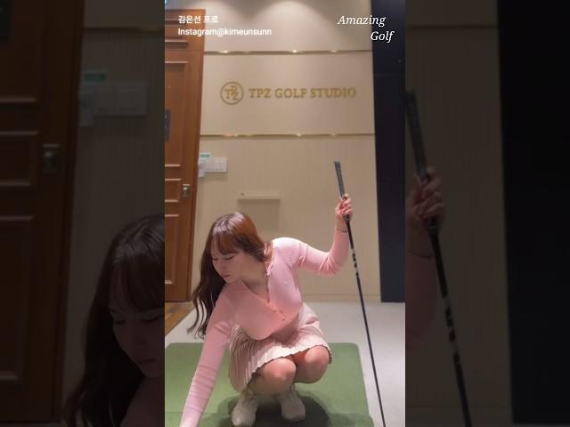 아름다움에 할말을 잃게 되네요. KLPGA 김은선 프로 스윙 Instagram@kimeunsunn